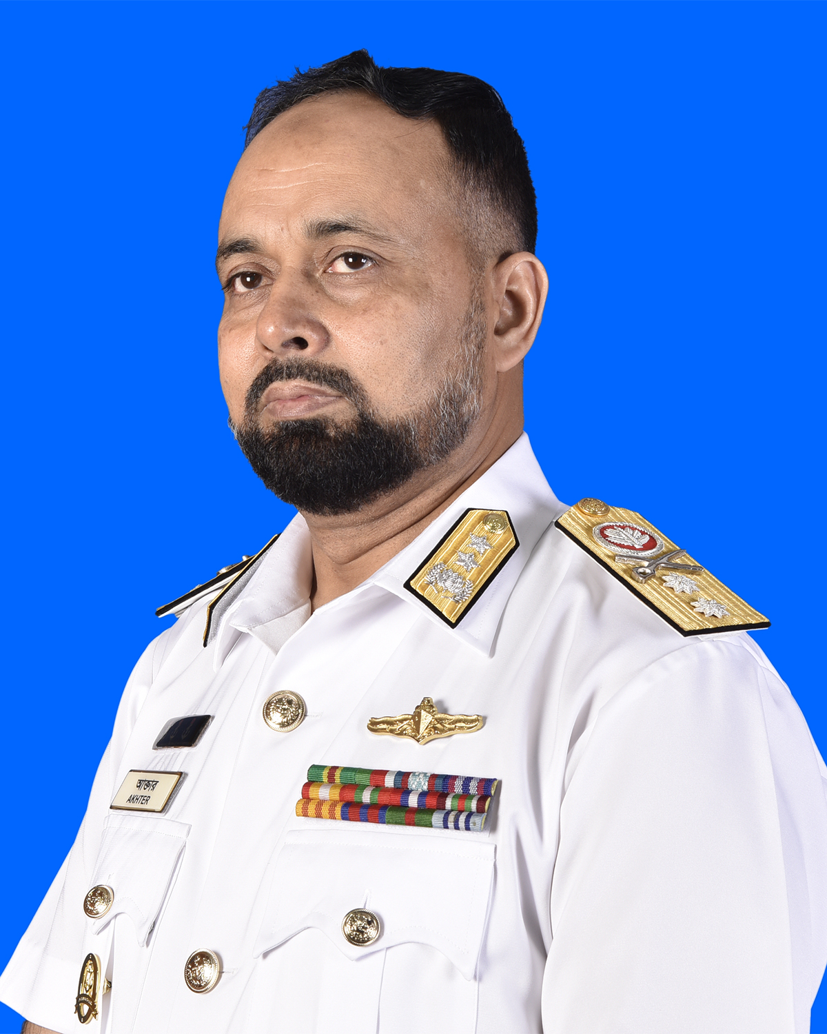 Rear Admiral Khandakar Akhter Hossain, NBP, NUP, ndc, psc, PhD