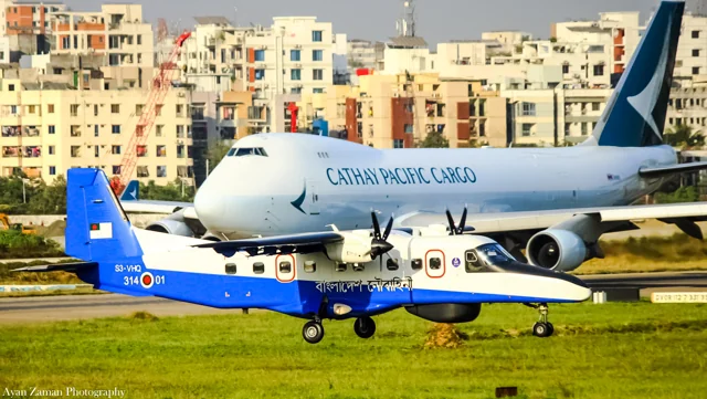 Bangladesh Navy Dornier Do 228 maritime aircraft, photographed in 2019.